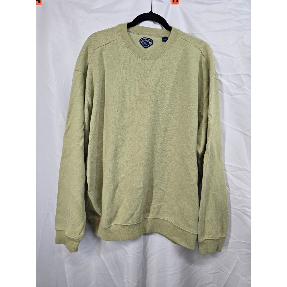 Callaway Golf Sport‎ Mens Crewneck Sweatshirt Large Sage Green Pullover L